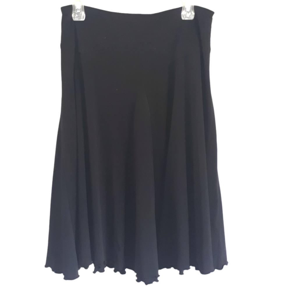 Laura Petites Full Black Midi Skirt size 12